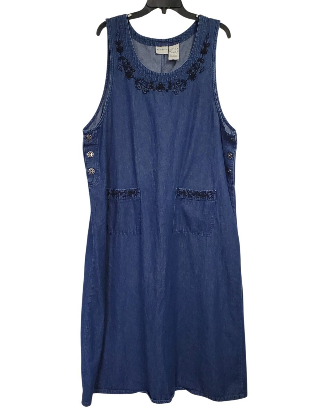 White Stag Vintage Style Demin Jumper Dress Size XL(16-18)